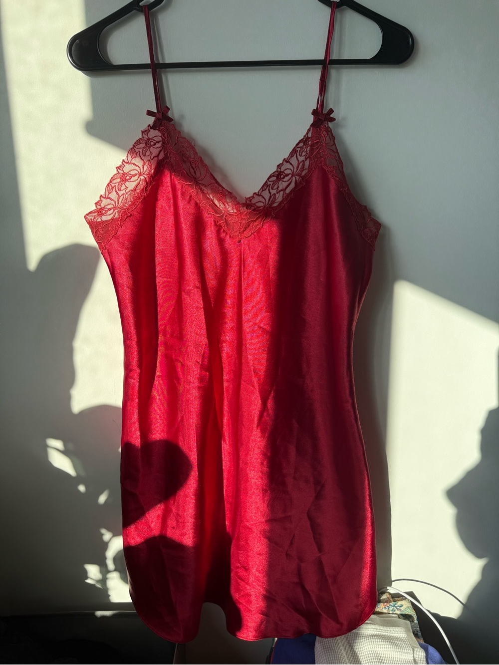 🦋La Senza🦋Vintage Satin & Lace Trim Chemise Slip Dress-Coquette Girl